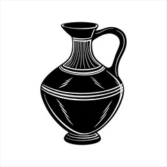 Vase vector silhouette design