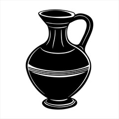 Vase vector silhouette design
