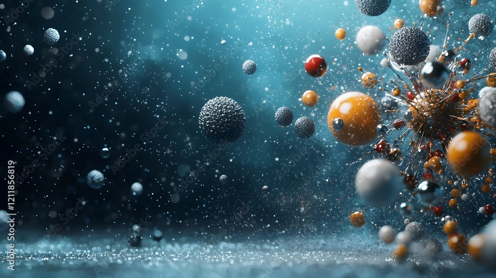 Poster detailed quantum model of the standard model of particle physics highlighting the fundamental intera