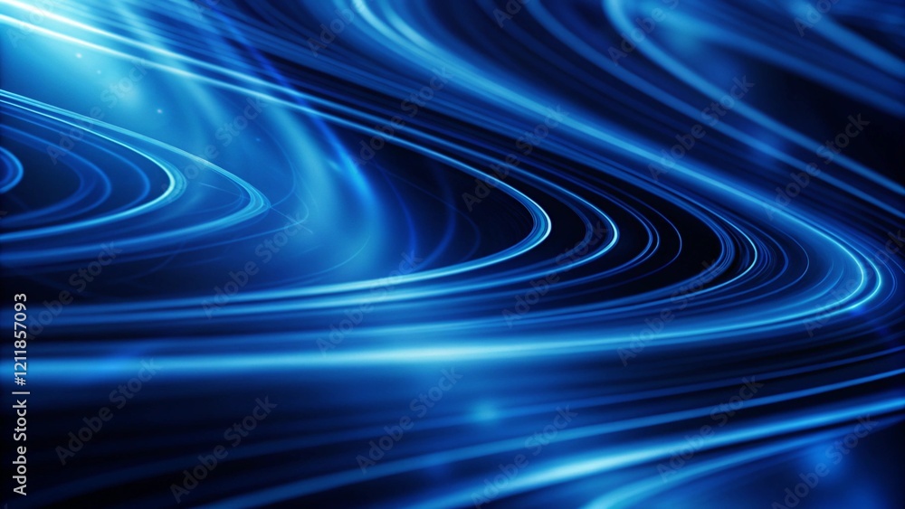Aufkleber abstract blue background with curved lines and light effects, perfect for technology and futuristic 
