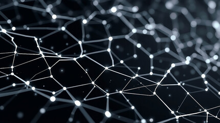Futuristic Digital Network with Glowing Circuit Lines and Data Streams in Deep Blue to Cyan Gradient Featuring High-Tech Concept Art 