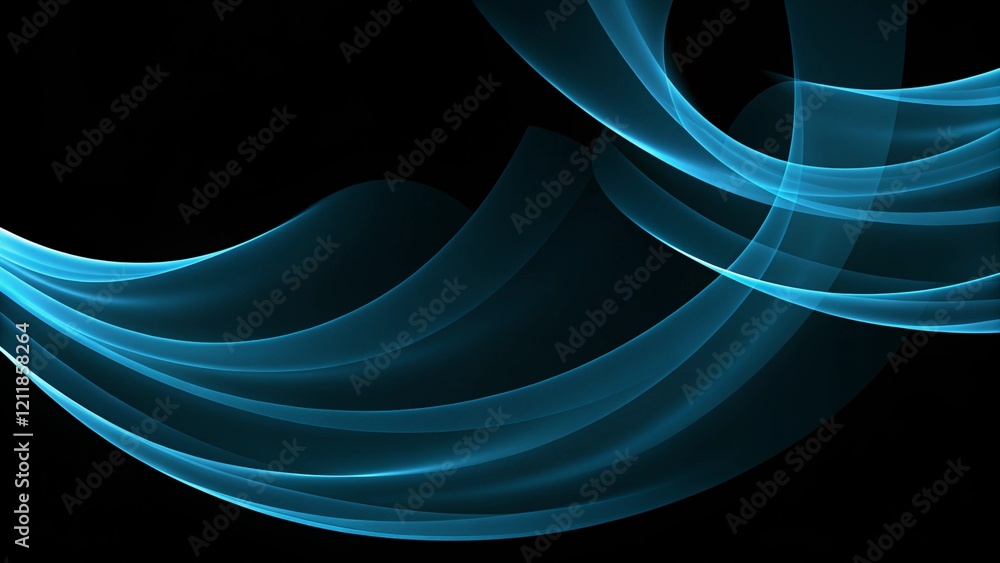 Poster Abstract elegant wave panorama design with space for your text, modern background flowing lines smooth motion art stylish light curves creative swirl template futuristic dynamic banner