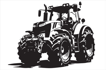 12 Tractor Silhouette Vector Bundle