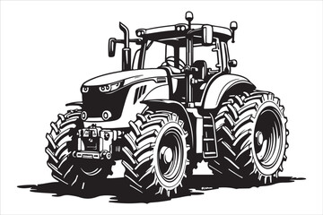 12 Tractor Silhouette Vector Bundle