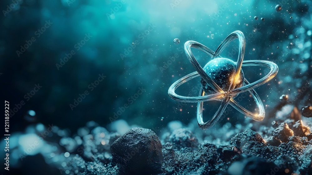 Poster quantum computing visualizes hydrogen atom s wavefunction in stunning 3d the complex mathematical mo