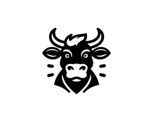 Cow logo vector. Animal farm. Cow icon. Dairy product symbol vector illustration.
