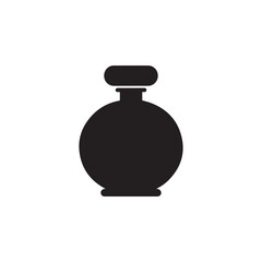 Bottle of perfume. silhouette of perfume bottles. Fragrance bottle icon. Vector illustration
