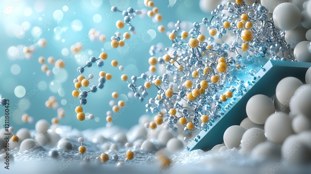 Poster quantum computer simulating the role of hydrogen in organic reaction mechanisms leaving copy space o