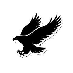 Black Silhouette Eagle in Flight