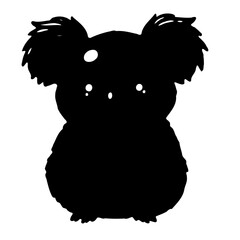 Cute Koala Silhouette with Eyes
