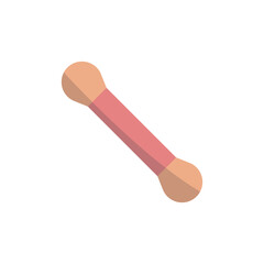 Makeup brush beauty icon in a flat and modern design, making cosmetic branding visually appealing