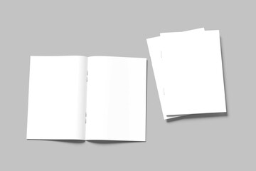Blank a4 catalog mockup white
