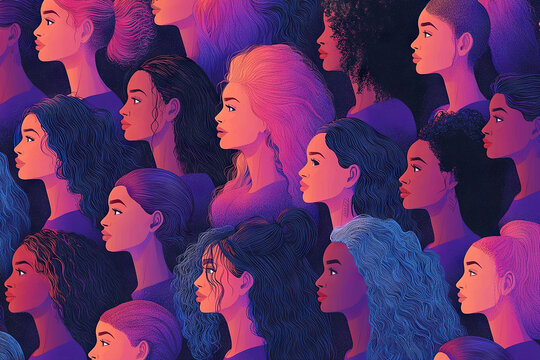 group of women, multicultural diversity , international women's day , girls power , human rights - Powered by Adobe