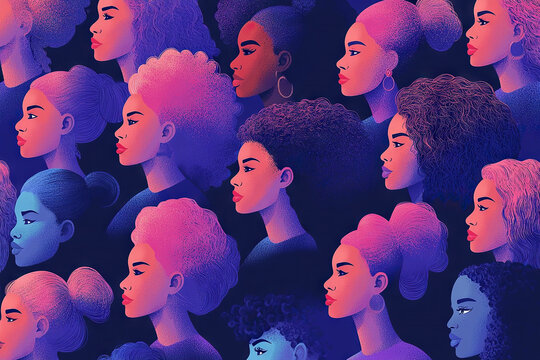 group of women, multicultural diversity , international women's day , girls power , human rights