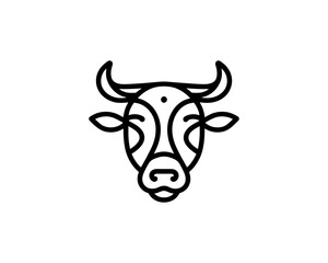 Cow logo vector. Animal farm. Cow icon. Dairy product symbol vector illustration.
