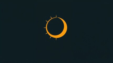 Fototapeta premium Modern flat design showcasing the balance of day and night with a glowing sun and crescent moon