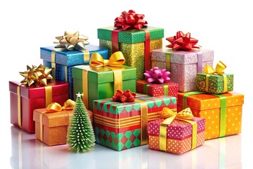 Obraz premium Christmas Gift Boxes - Holiday Presents Collection