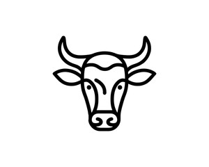 Cow logo vector. Animal farm. Cow icon. Dairy product symbol vector illustration.