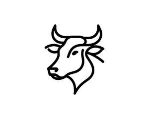 Cow logo vector. Animal farm. Cow icon. Dairy product symbol vector illustration.