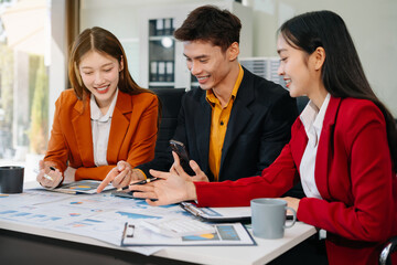 Business people meeting design ideas concept business planning at office.