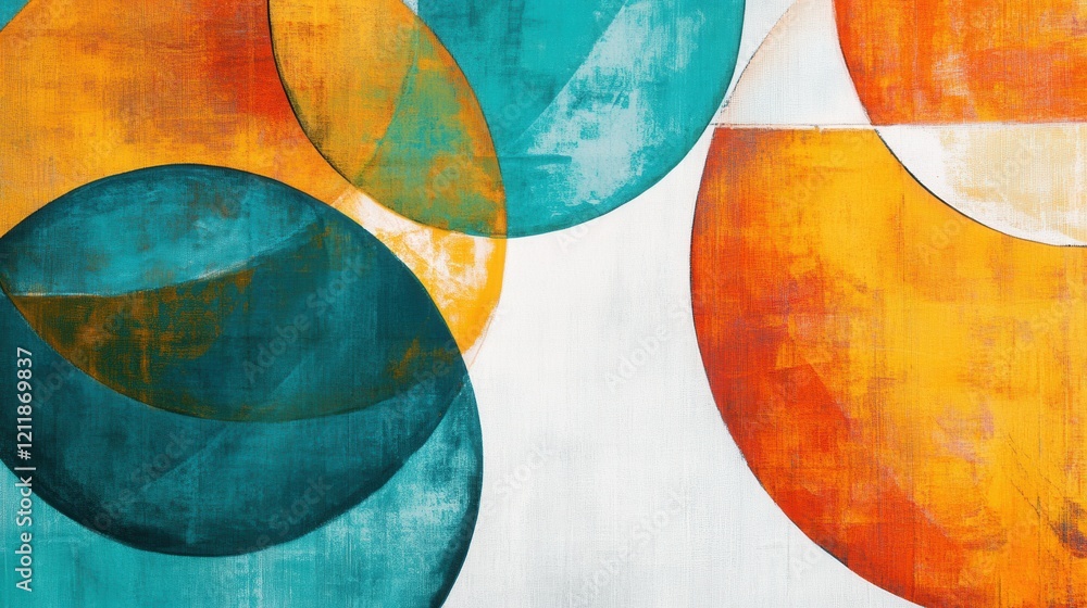 Aufkleber sleek and modern abstract design with harmonious circular shapes