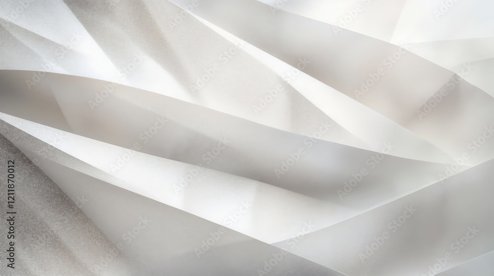 Poster abstract background with smooth curves and folds in white and grey tones. versatile abstract design 