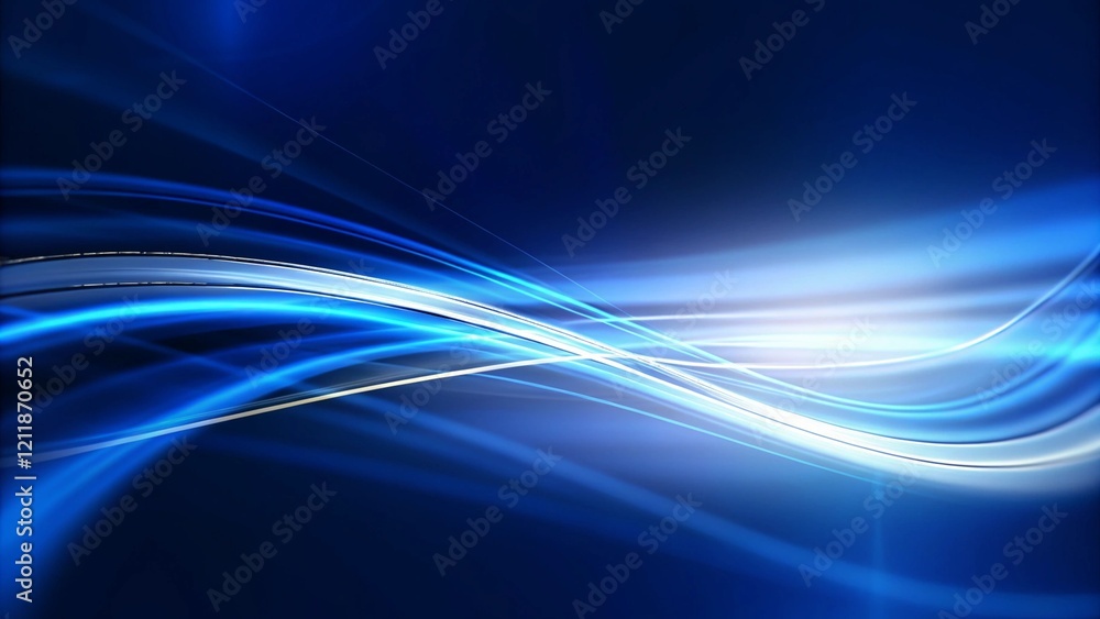 Poster dark abstract background with glowing wave. shiny moving lines design element. modern purple blue gr