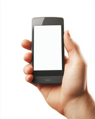 Hand Holding Smartphone with Blank Screen for Versatile Business Use