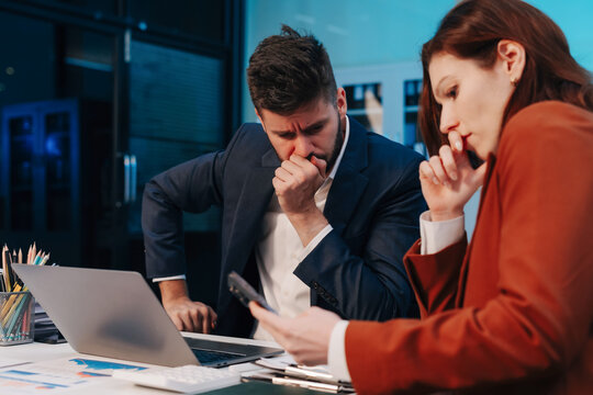 Business team are under stress from working for poor work, employee for incompetence error in working. - Powered by Adobe
