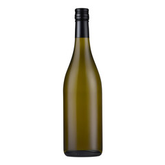 Bottle of wine isolated without label