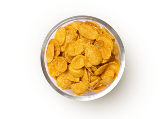 bowl of conflakes cereal breakfast isolated