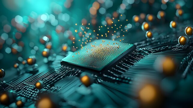 Futuristic depiction of quantum computing technologies powering advanced risk management analytics and investment portfolio optimization