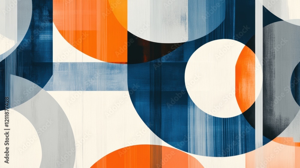 Aufkleber striking intersecting geometric patterns in bold colorful design