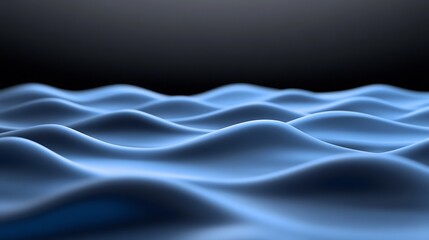 Obraz premium Serene Blue Waves Abstract Background Soft Light. AI Generated