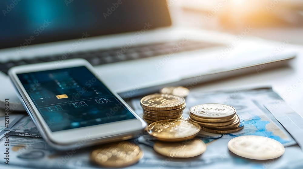 Poster quantum powered fintech solution visualizing real time global payment processing across markets and 