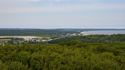 Coast on Ruegen on a cloudy day in summer