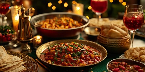 Close up of Delicious Parsi New Year Festive Dish