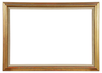 Lacquered wood picture frame in PNG format on a transparent background.