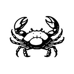 Black and White Crab Illustration