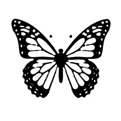 Monarch Butterfly Graphic Black Design