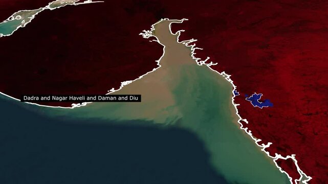 Dadra and Nagar Haveli and Daman and Diu Map