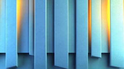 Abstract Blue and Gold Vertical Stripes Pattern Design. AI Generated