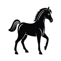 a vector illustration of toy horse 