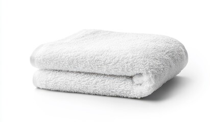 Soft White Microfiber Towel on Clean Background