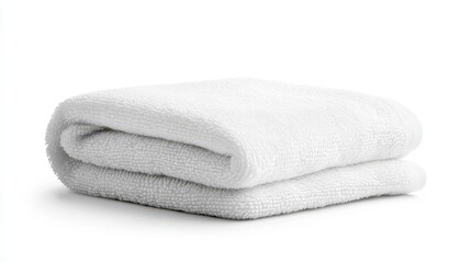 Elegant Folded White Microfiber Towel Display