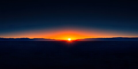 Glowing Vernal Equinox Horizon Sun Rising on the Equator
