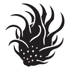 Obraz premium Silhouette of a Dragon Fruit for Unique Designs