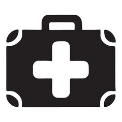 Simple First Aid Kit Silhouette Icon