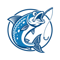 Fishing mascot logo