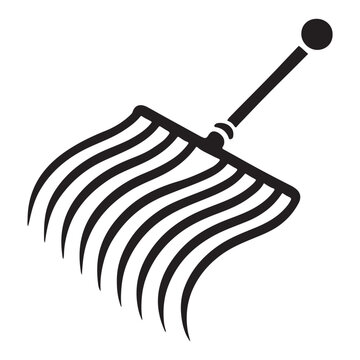 recommend clip art: Silhouette Illustration of a Hay Rake for Yard Work